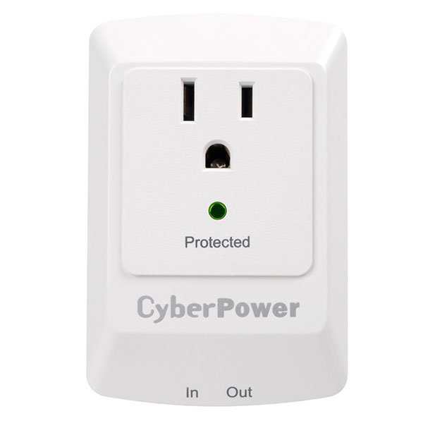 Cyberpower Canada CSP100TW surge protector White 1 AC outlet(s) 125 V