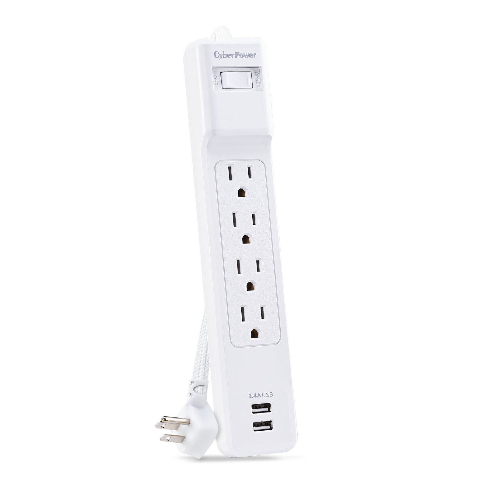 Cyberpower Canada P406U surge protector White 4 AC outlet(s) 125 V 1.8 m