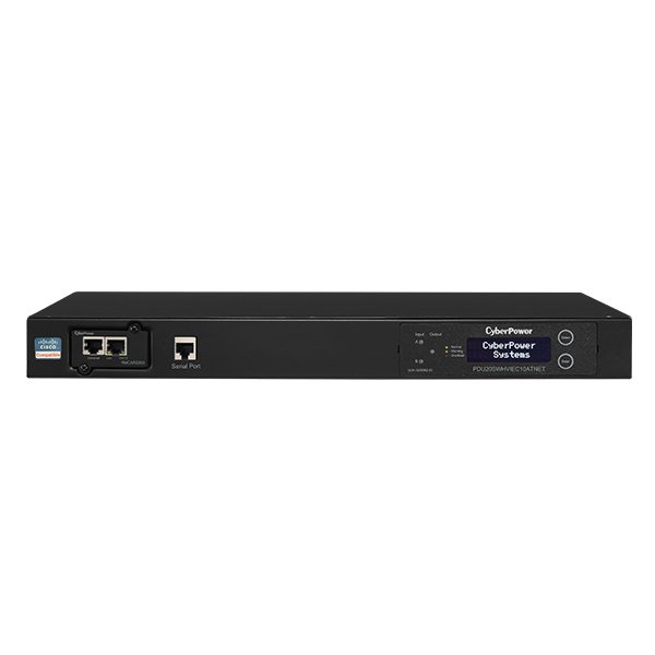 Cyberpower Canada PDU20SWHVIEC10ATNET power distribution unit (PDU) 10 AC outlet(s) 1U Black