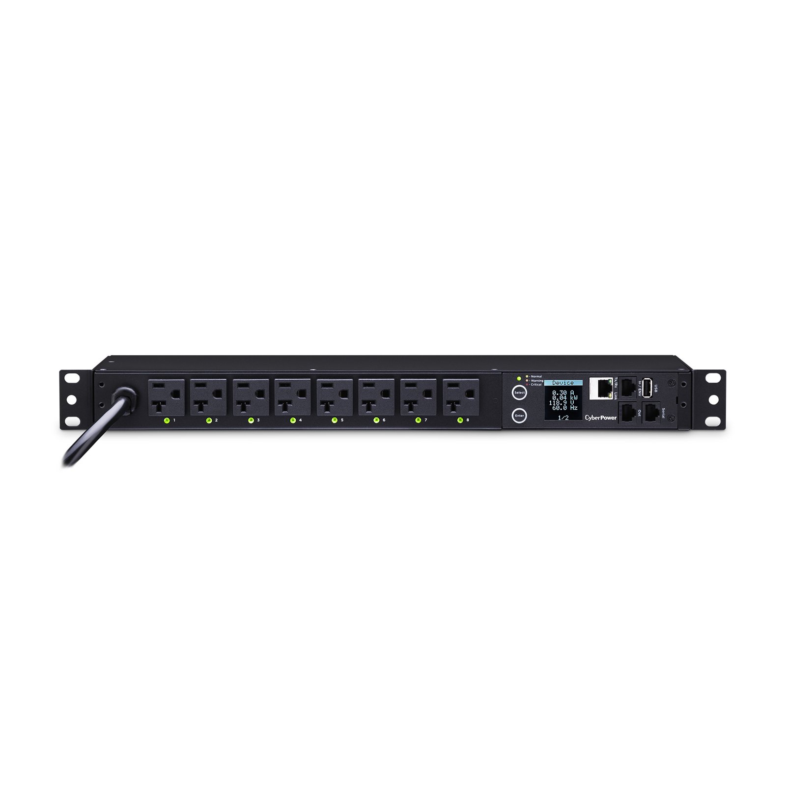 Cyberpower Canada PDU41002 power distribution unit (PDU) 8 AC outlet(s) 1U Black