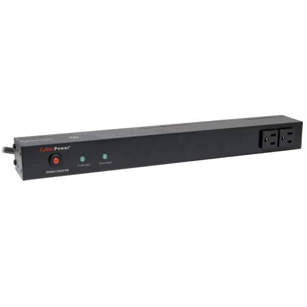 Cyberpower Canada RKBS15S2F8R surge protector Black 10 AC outlet(s) 120 V 4.57 m