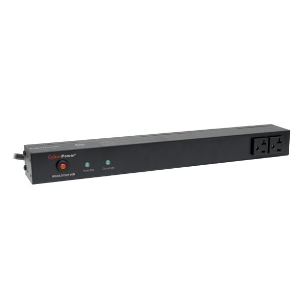 Cyberpower Canada RKBS20S2F10R surge protector Black 12 AC outlet(s) 120 V 4.57 m