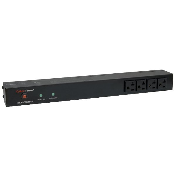 Cyberpower Canada RKBS20S4F8R surge protector Black 12 AC outlet(s) 120 V 4.57 m