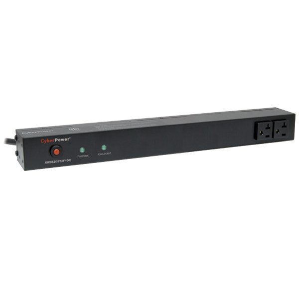 Cyberpower Canada RKBS20ST2F10R surge protector Black 12 AC outlet(s) 120 V 4.57 m