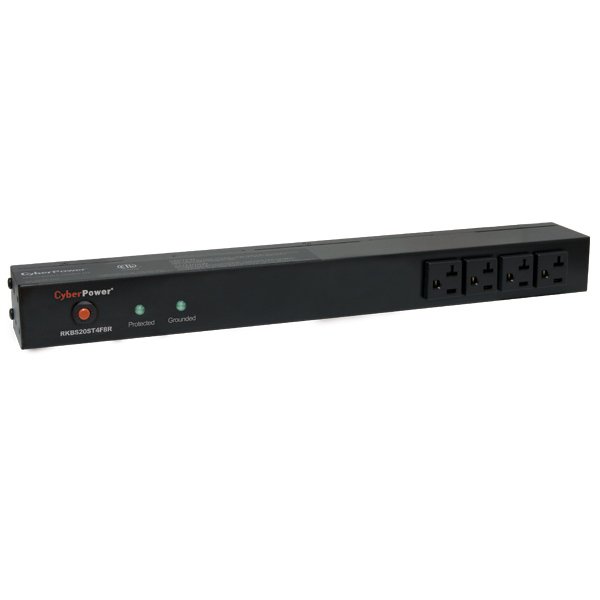 Cyberpower Canada RKBS20ST4F8R surge protector Black 12 AC outlet(s) 120 V 4.57 m
