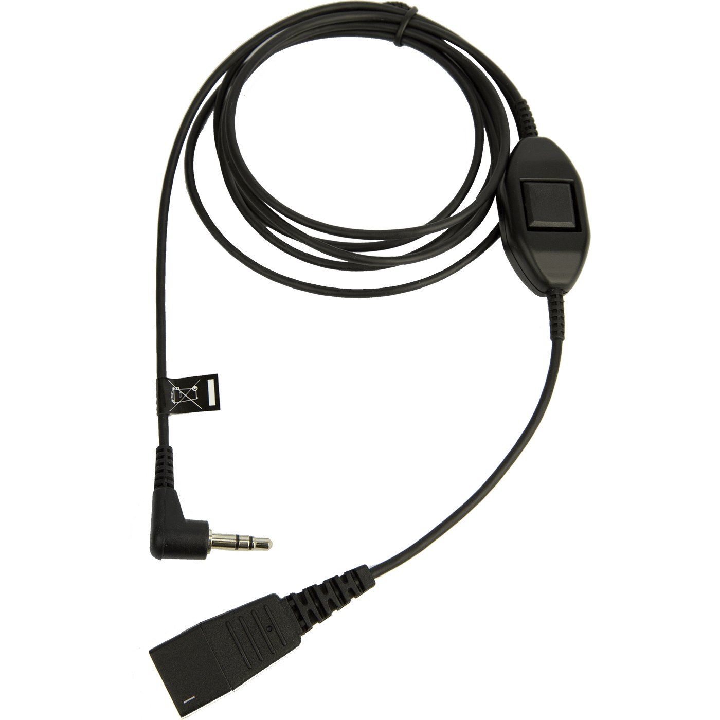 Jabra QD to 3.5mm w. Answer Button for Alcatel 8735-019