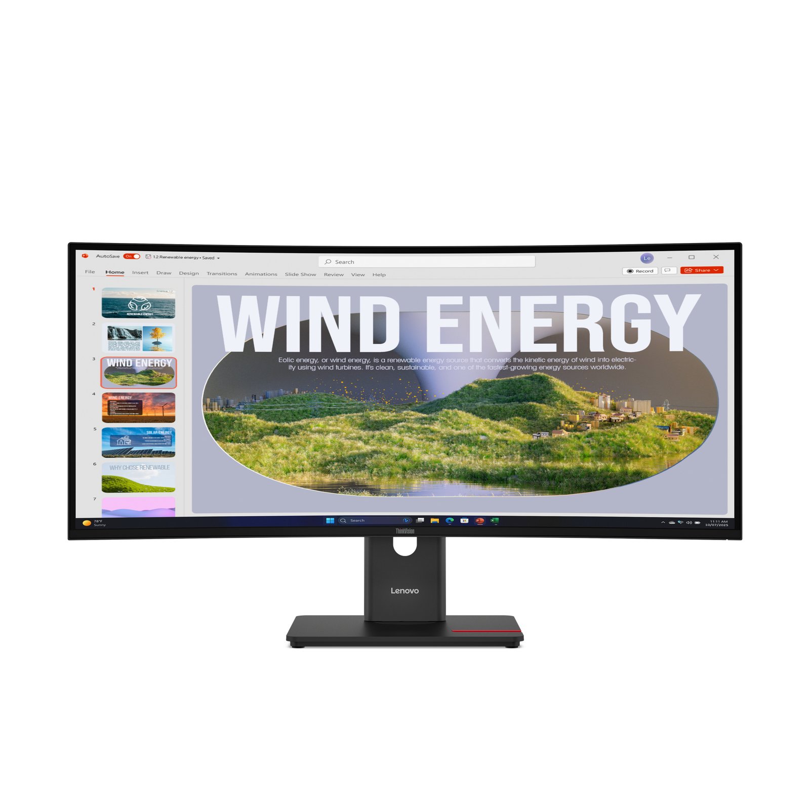 Lenovo Canada ThinkVision T34WD-40 Monitor 64AEGAR1UZ