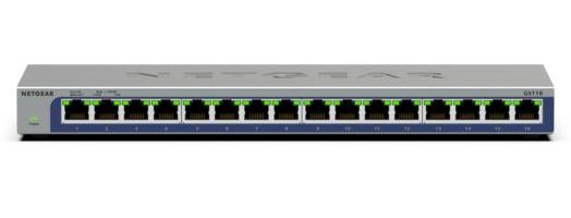 NETGEAR GS116-300NAS network switch Unmanaged L2 Gigabit Ethernet (10/100/1000) Black
