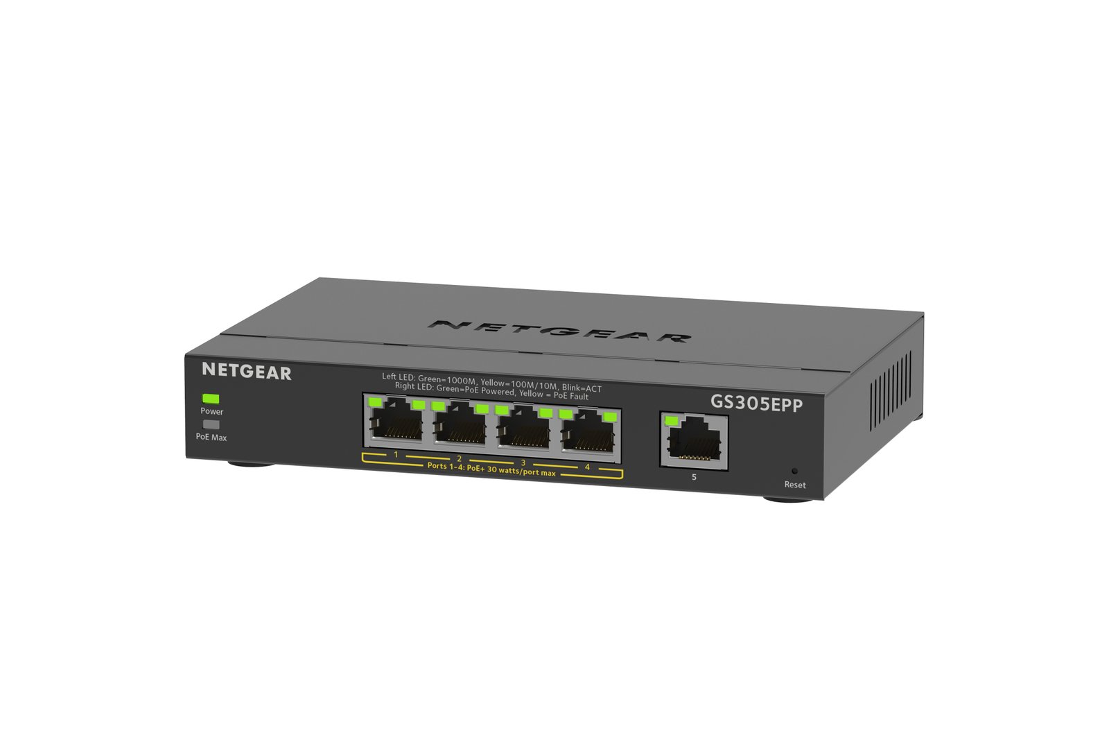 NETGEAR 5 Port PoE Gigabit Ethernet Plus Switch (GS305EPP) GS305EPP-100NAS