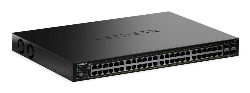 NETGEAR S350v2 Managed L2/L3 Gigabit Ethernet (10/100/1000) Power over (PoE) 1U Black GS348TP-200NAS