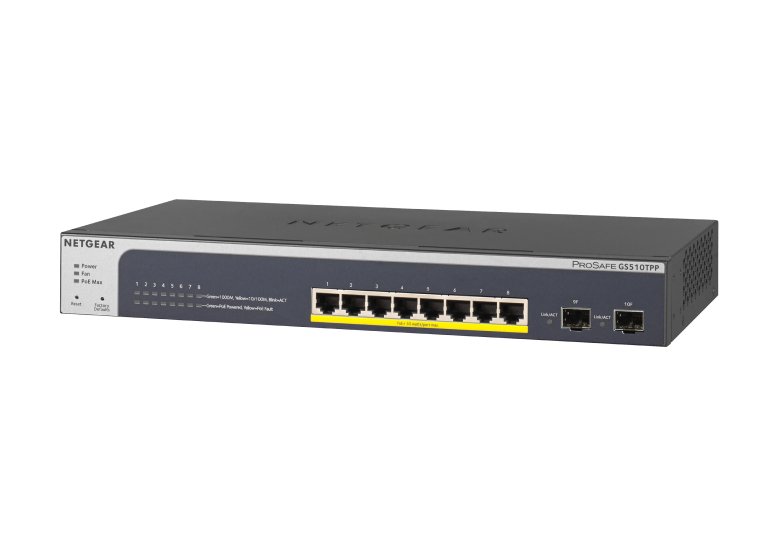NETGEAR 10-Port PoE Gigabit Ethernet Smart Switch (GS510TPP) GS510TPP-100NAS