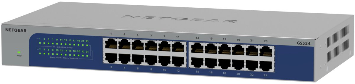 NETGEAR 24PT GIGABIT SWITCH Unmanaged Ethernet (10/100/1000) Grey GS524-300NAS