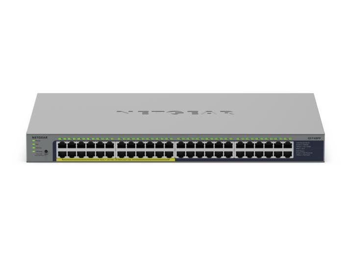 NETGEAR GS748PP Unmanaged Gigabit Ethernet (10/100/1000) Power over (PoE) Grey GS748PP-100NAS
