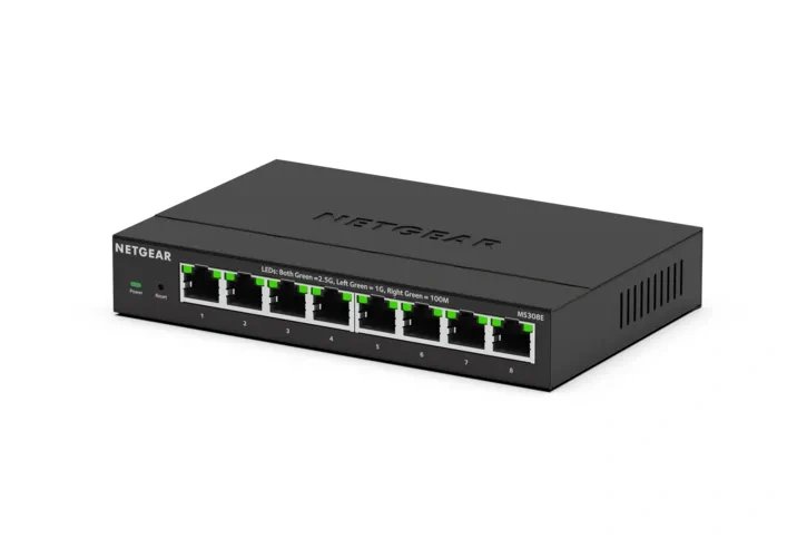 NETGEAR MS308E 2.5G Ethernet (100/1000/2500) 1U Black MS308E-100NAS