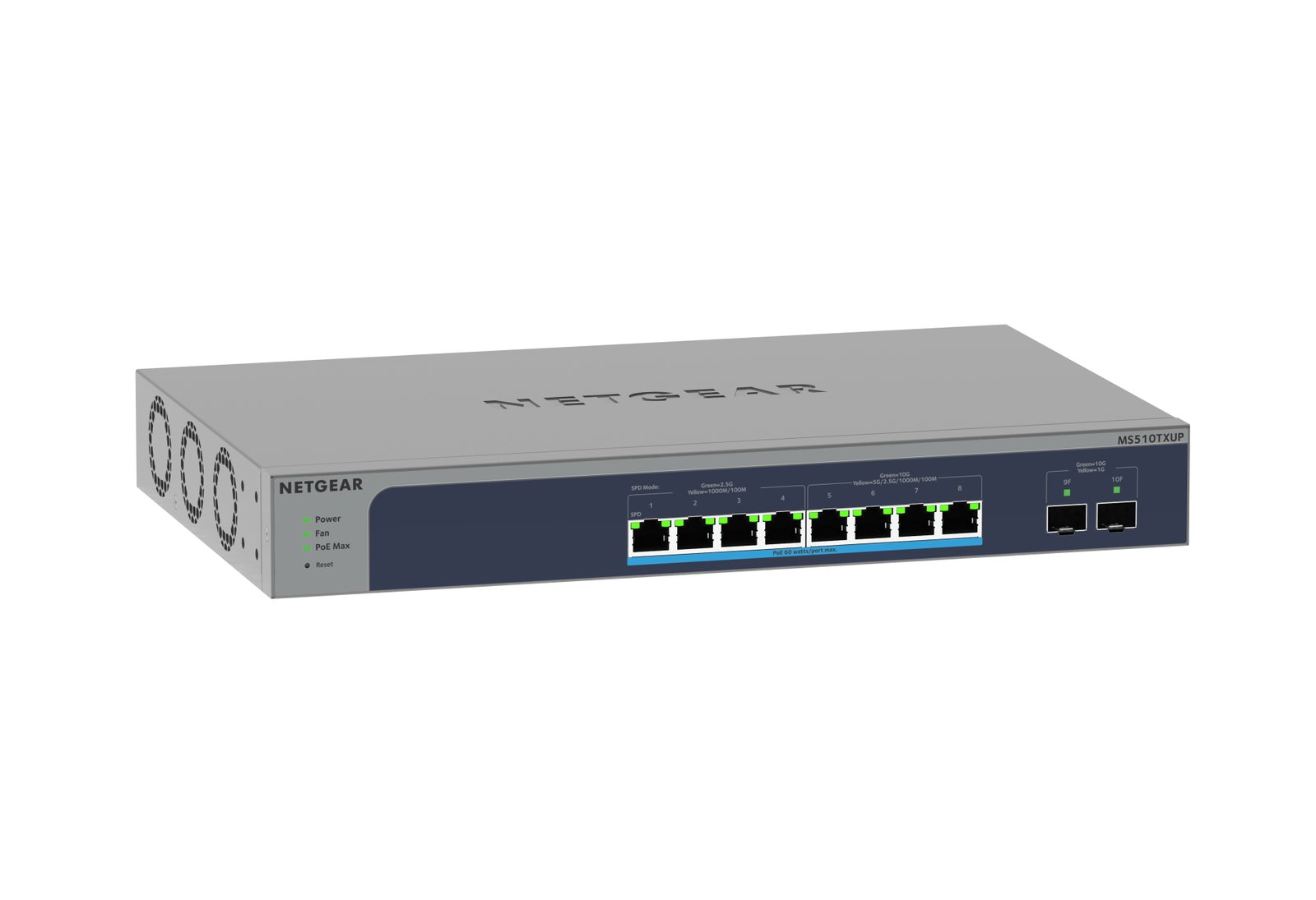 NETGEAR 10-Port PoE Multi-Gigabit/10G Ethernet Smart Switch (MS510TXUP) MS510TXUP-100NAS