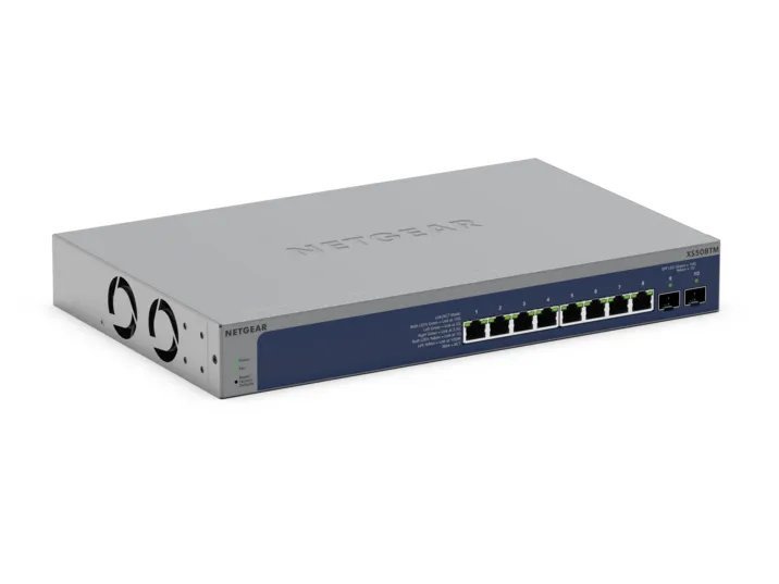 NETGEAR XS508TM Managed L2/L3/L4 10G Ethernet (100/1000/10000) 1U Grey, Blue XS508TM-100NAS