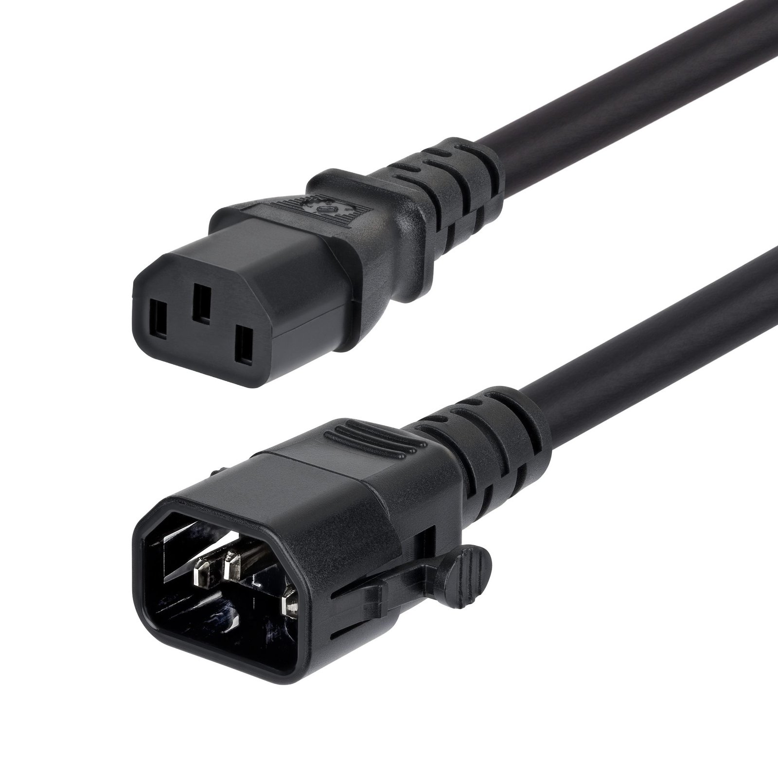 Startech Canada StarTech.com 10ft (3m) Heavy Duty Power Extension Cord, Locking C14 to C13, PDU 15A C14LC1314G15ABK10FT