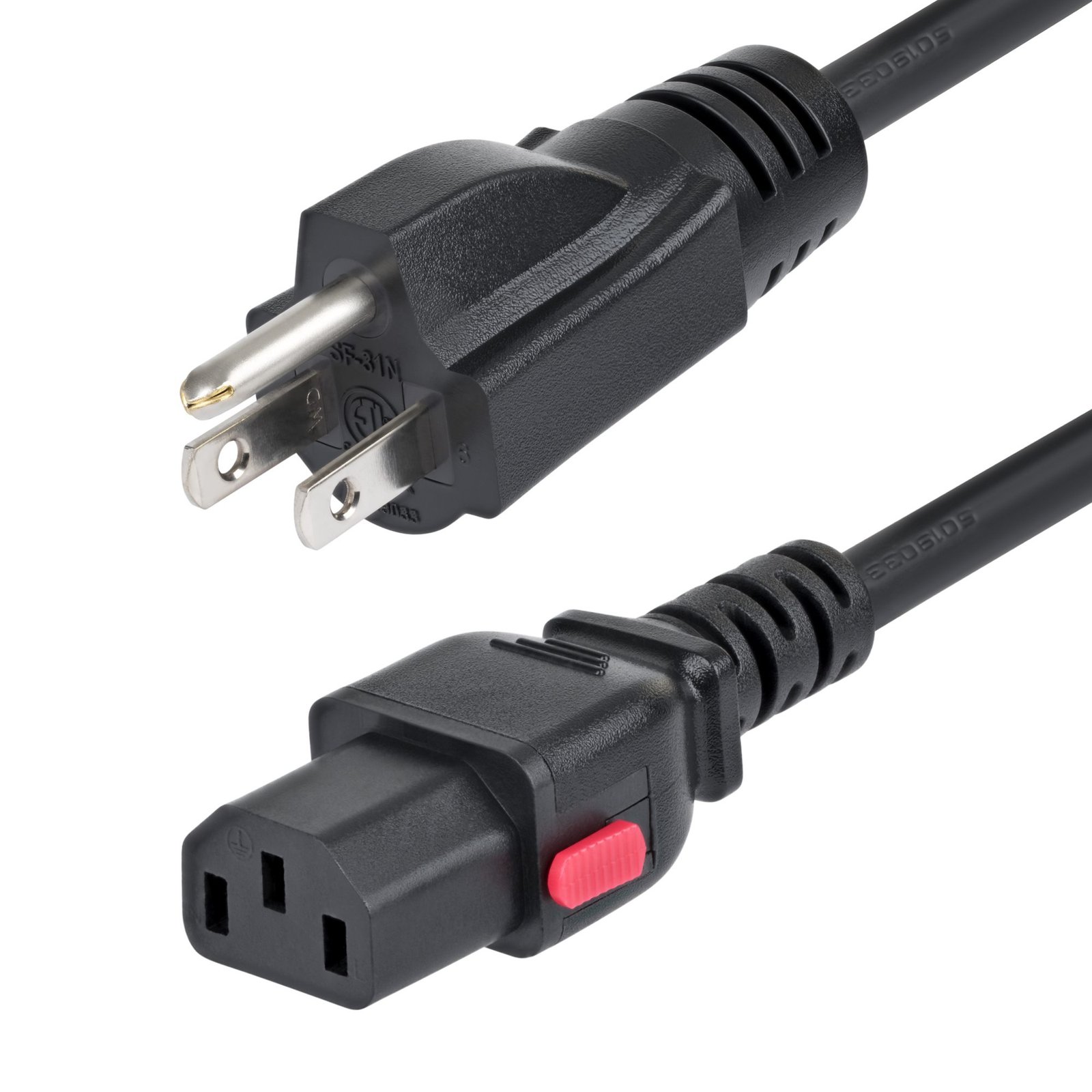 Startech Canada StarTech.com 3ft (91cm) Computer Power Cord, NEMA 5-15P to Locking C13 AC Cable, 3FT-LC10A-POWERCORD