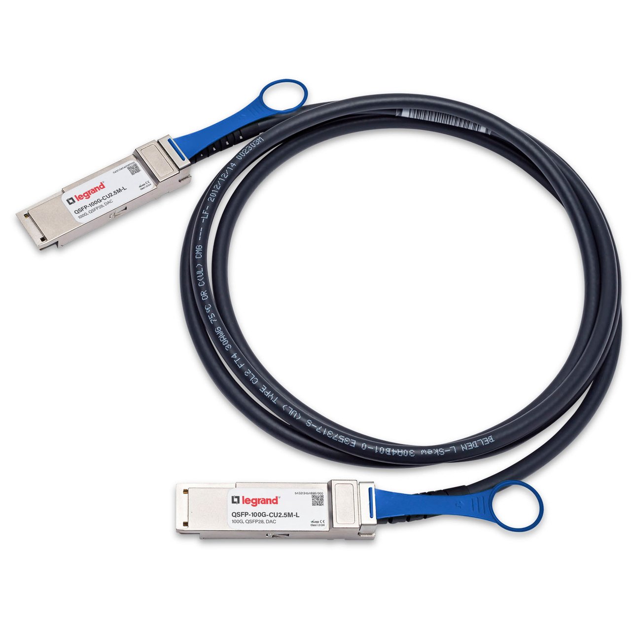 Legrand QSFP-100G-CU2.5M-L InfiniBand/fibre optic cable 2.5 m QSFP28 Black