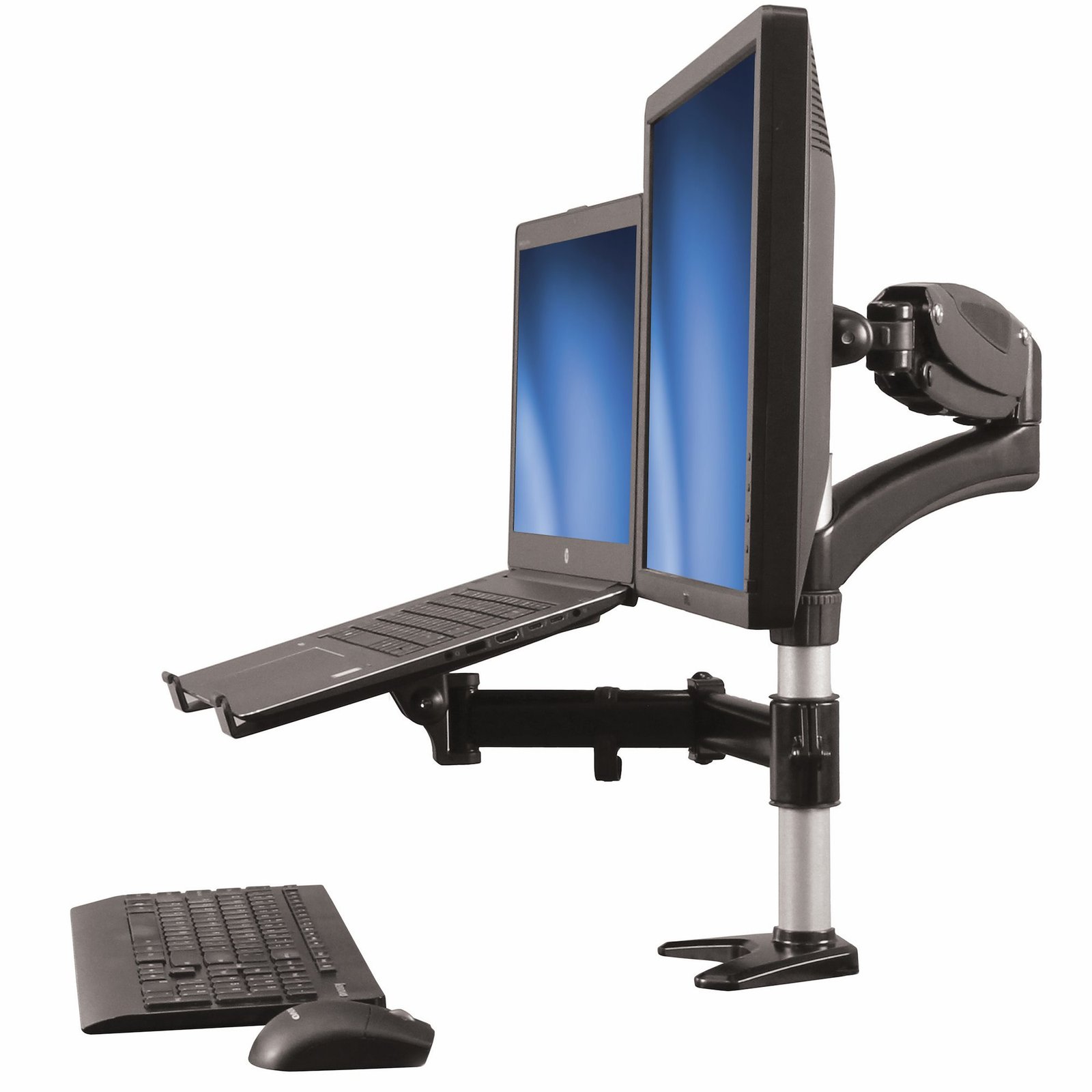 Startech Canada StarTech.com Desk-Mount Monitor Arm with Laptop Stand - Full Motion - Articulating ARMUNONB