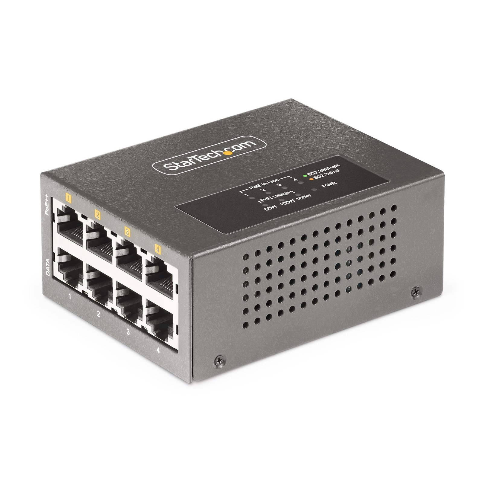 Startech Canada StarTech.com 4-Port Multi-Gigabit PoE++ Injector, 5/2.5/1G Ethernet (NBASE-T), AS445C-POE-INJECTOR