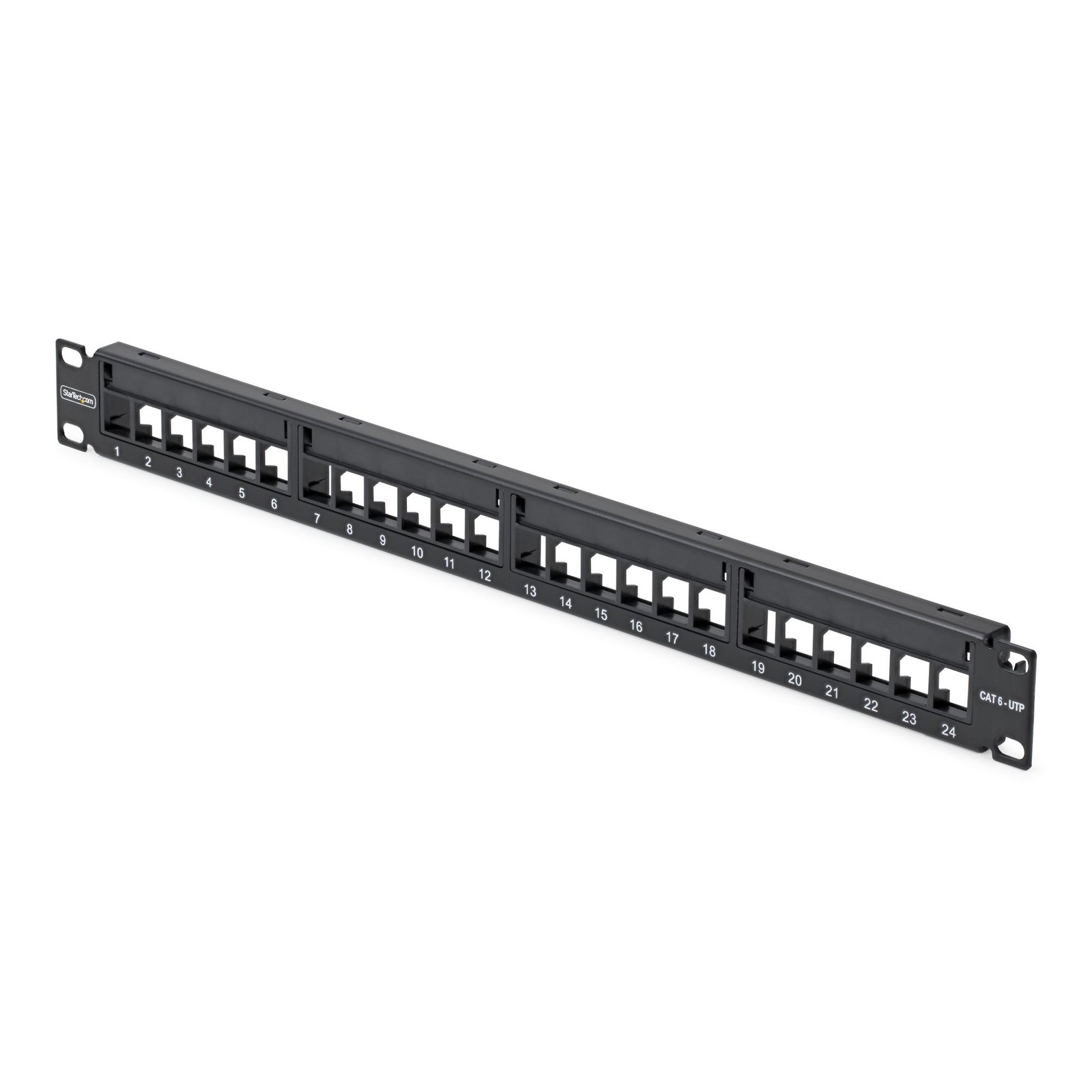 Startech Canada StarTech.com 24 Port 1U Blank Keystone Patch Panel, Rackmount Cat6 for RJ45 UTP C6PANELUTP241U