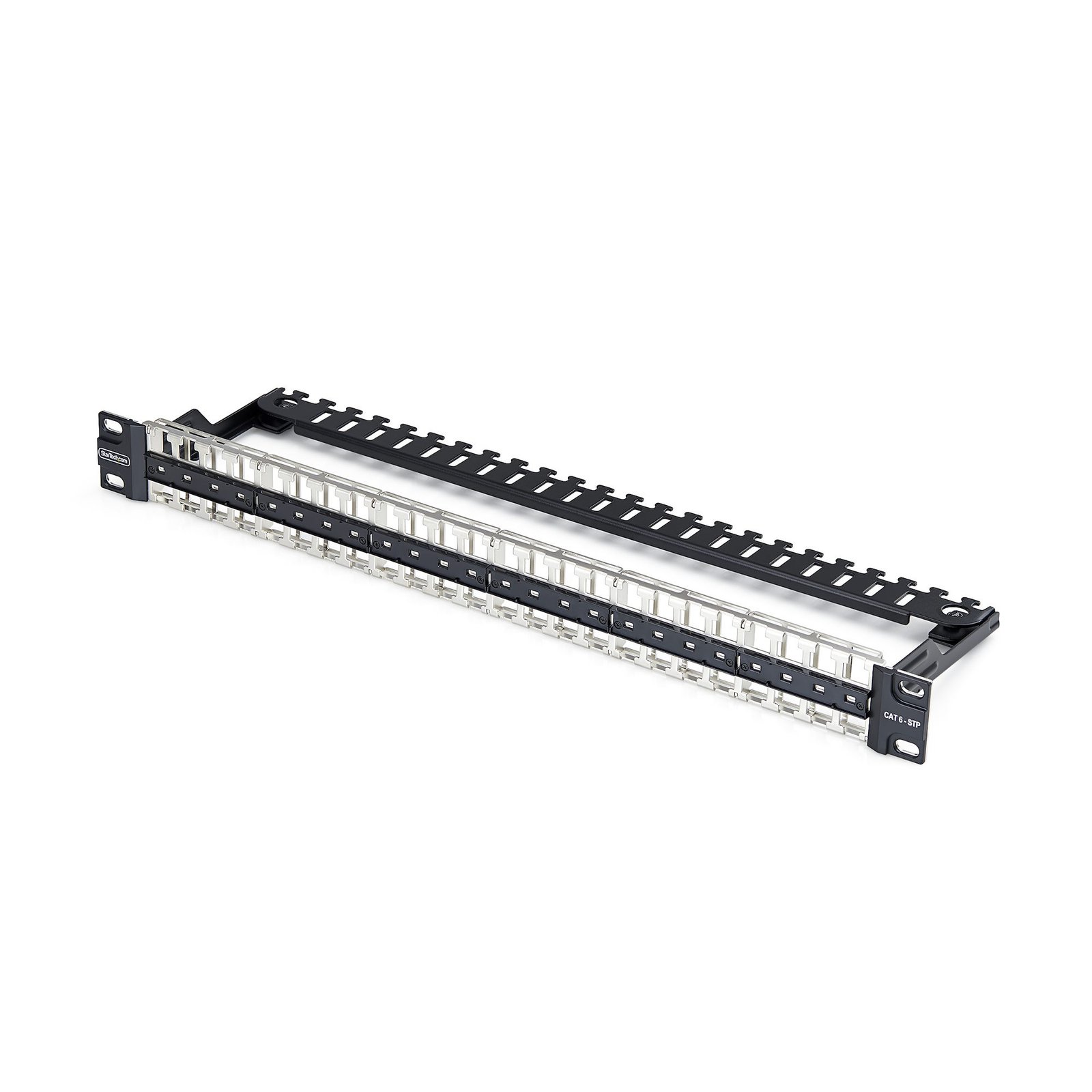 Startech Canada StarTech.com 48 Port 1U Blank Keystone Patch Panel with Cable Management Bar,