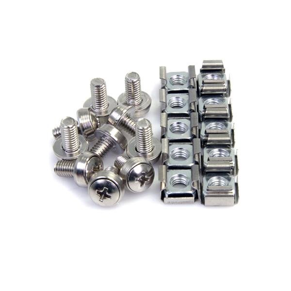 Startech Canada StarTech.com 100-Pack M6 12mm Screws, Square Hole Cage Nuts and Installation Tool, CABSCREWM62