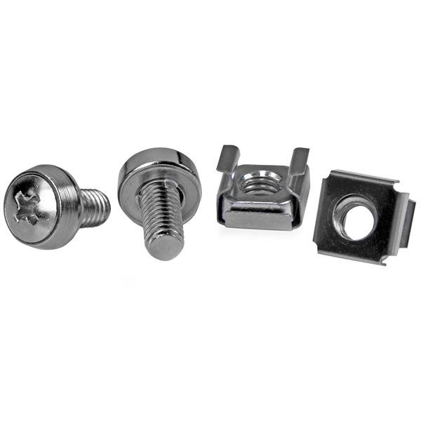 Startech Canada StarTech.com 50-Pack M6 12mm Screws, Square Hole Cage Nuts and Installation Tool, CABSCREWM6