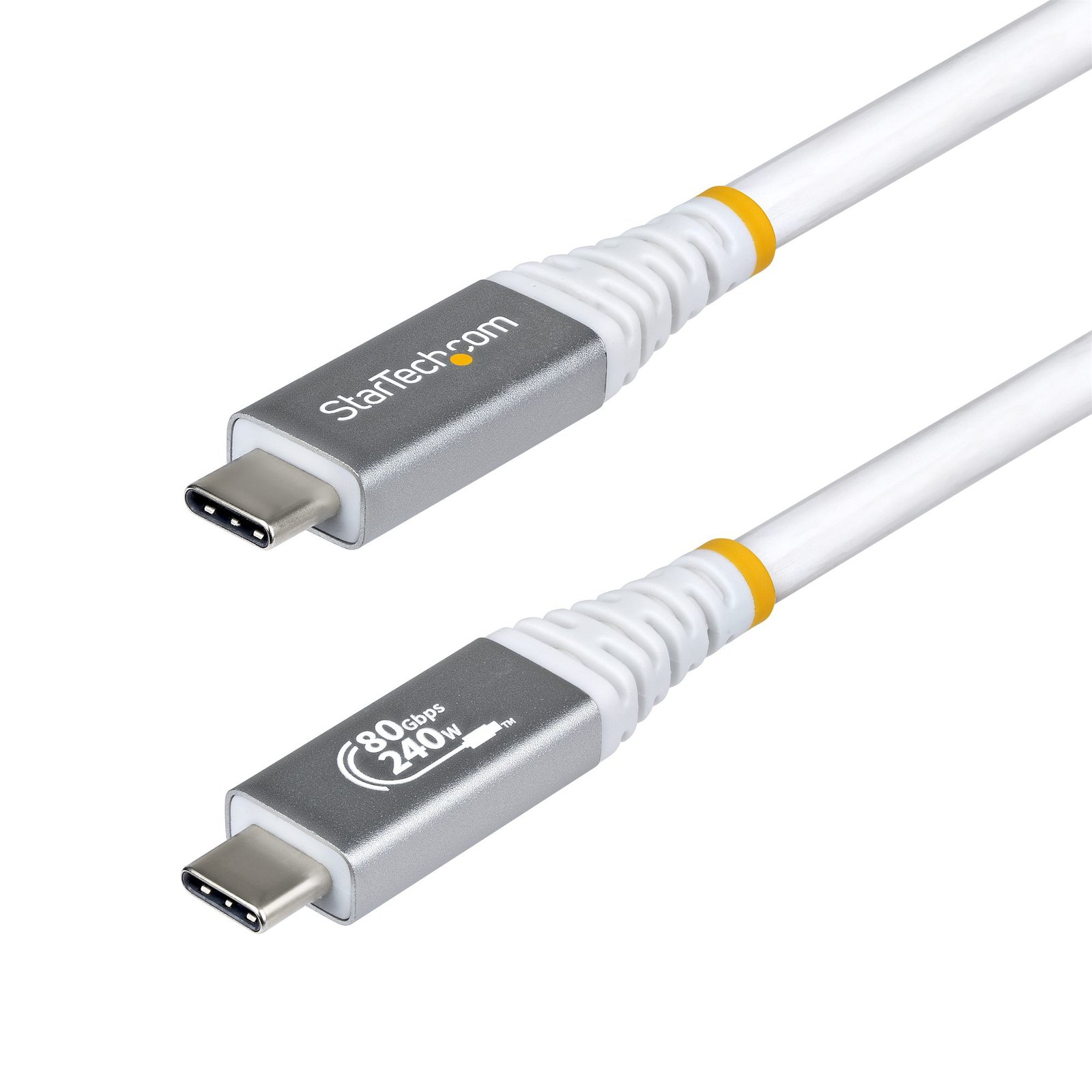 Startech Canada StarTech.com 1.5m (5ft) USB4 Cable, 80Gbps, USB-IF Certified USB-C 240W PD, 8K CC150CM80GUSB4CABLEW