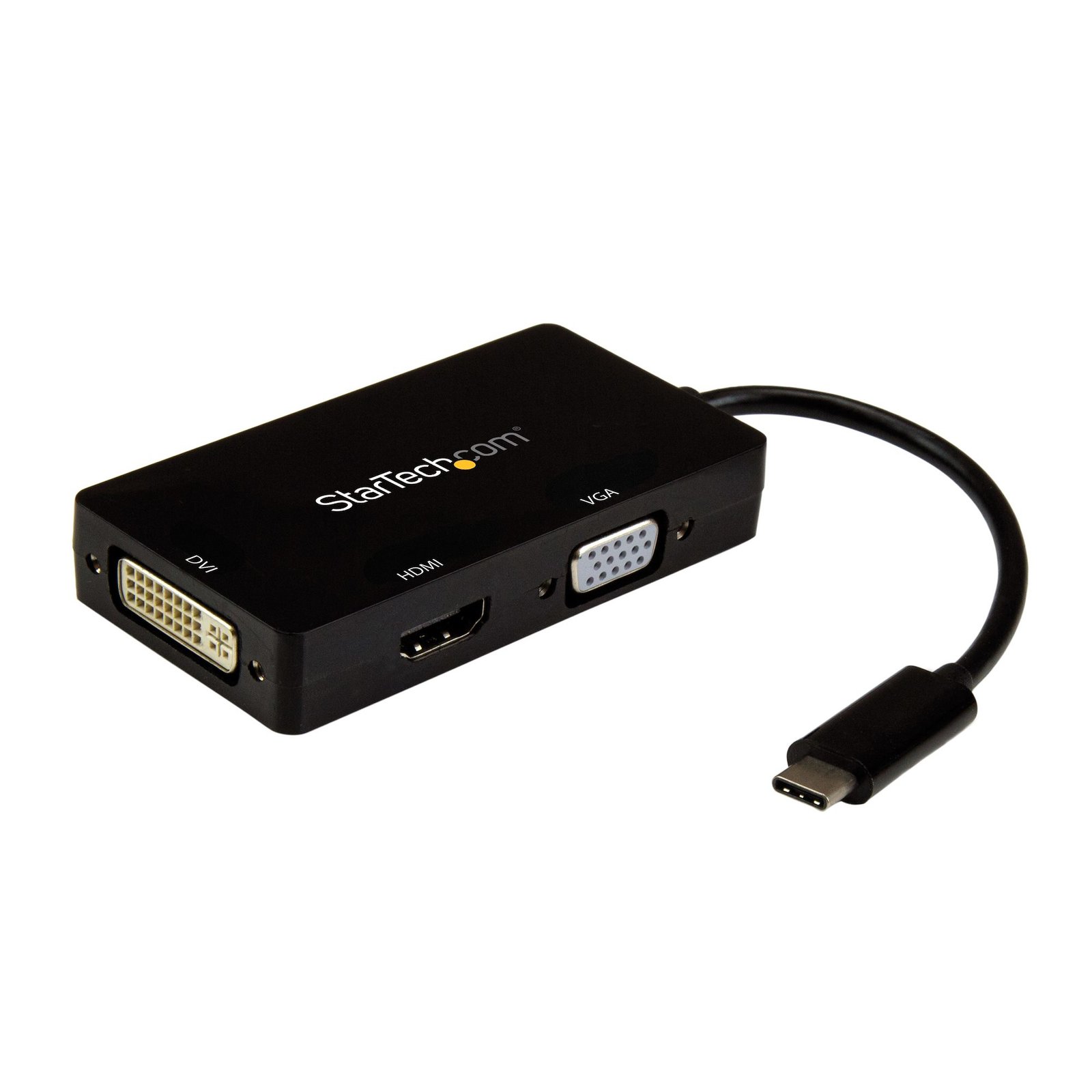 Startech Canada StarTech.com USB-C Multiport Video Adapter - 3-in-1 - 4K 30Hz - Black CDPVGDVHDBP