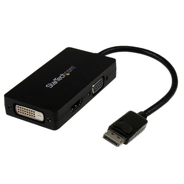 Startech Canada StarTech.com Travel A/V adapter: 3-in-1 DisplayPort to VGA DVI or HDMI converter DP2VGDVHD