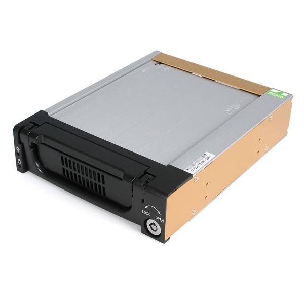 Startech Canada StarTech.com Black Aluminum 5.25in Rugged SATA Hard Drive Mobile Rack Drawer DRW150SATBK