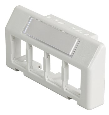 Legrand HDJ Furniture Adapter Plate, Holds 4 Jacks, Cloud White 421HDJ4-88