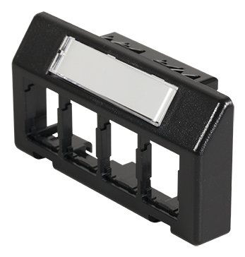 Legrand HDJ Furniture Adapter Plate, Holds 4 Jacks, Black 421HDJ4-00
