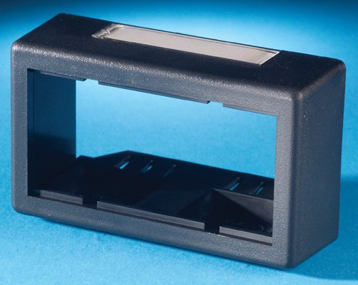 Legrand Furniture Bezel, 1" Deep for TIA 569 2.71" x 1.38" Opening, Black 40700073-00