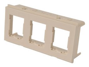 Legrand HD Furniture Adapter Plate, Holds 3 HDJ Modules, Fog White 421HDJ-09