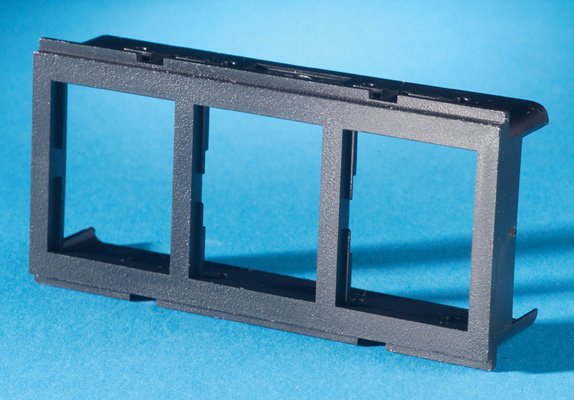 Legrand TracJack Adapter Plate for Furniture Opening, Three-Port, Black 42100009-00