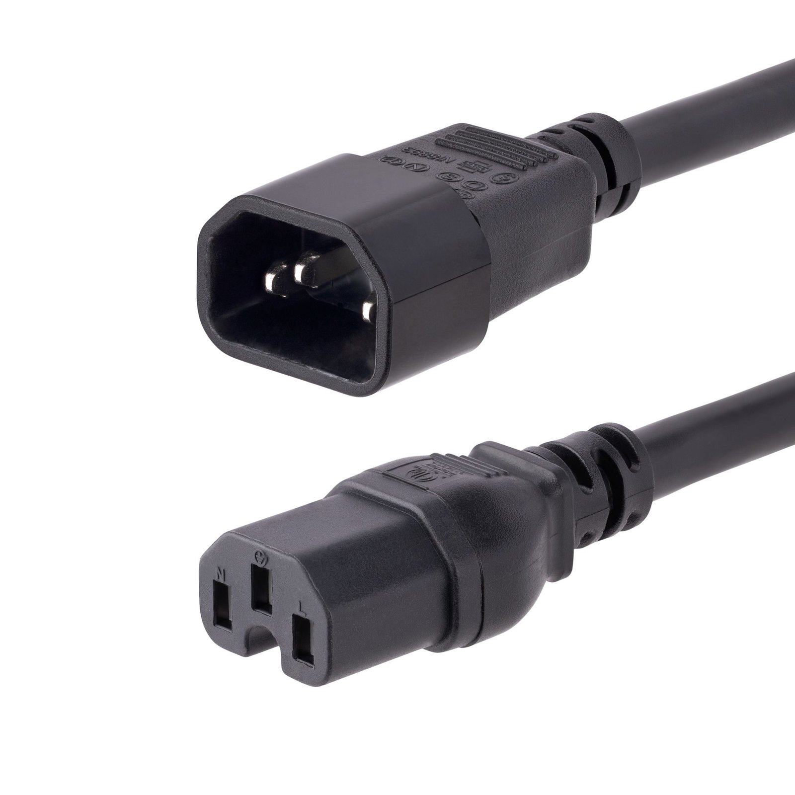Startech Canada StarTech.com 10ft (3m) Heavy Duty Extension Cord, C14 to C15 15A 125V, 14AWG, Gauge H1415-10F-POWER-CORD