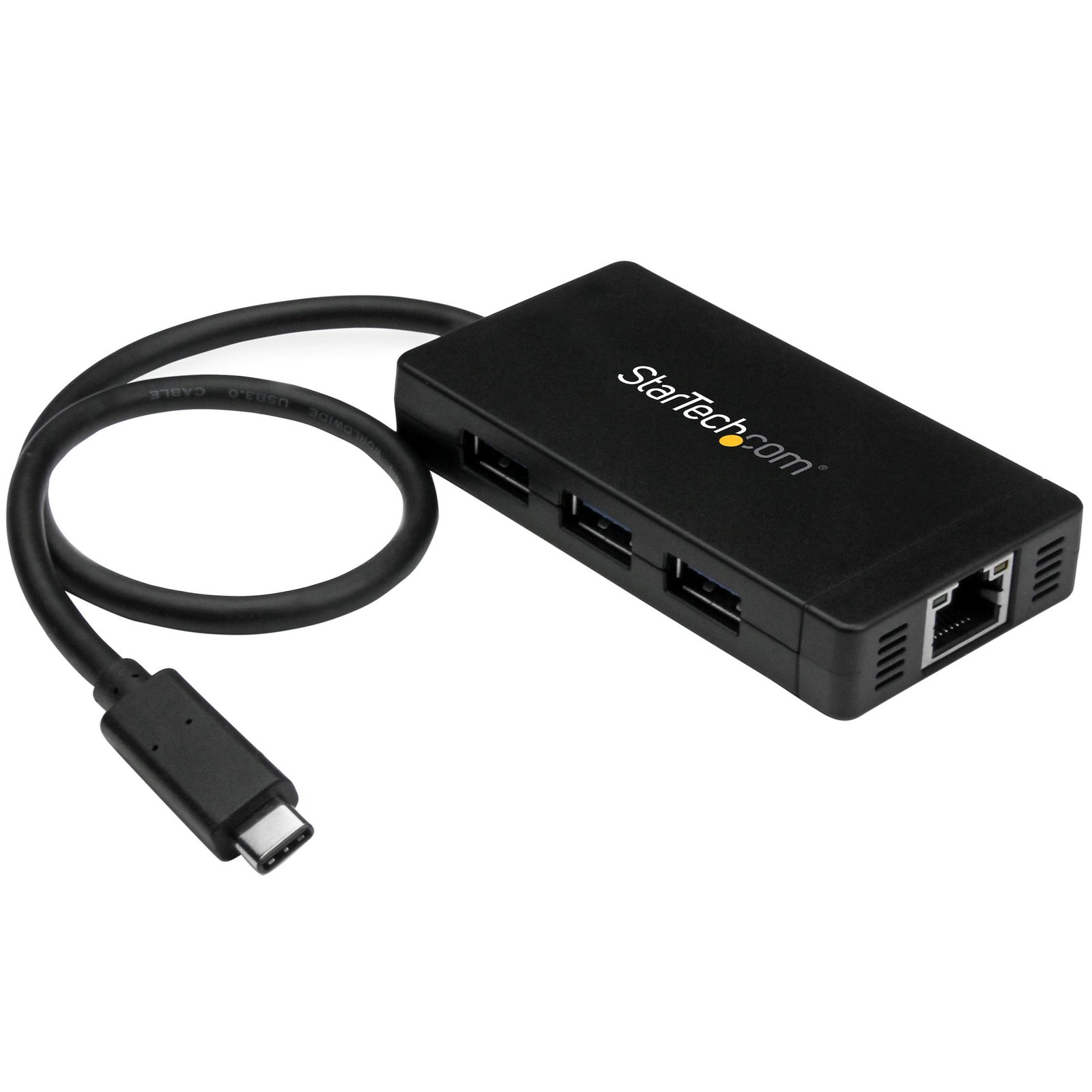 Startech Canada StarTech.com 3-Port USB-C Hub with Gigabit Ethernet - to 3x USB-A - USB 3.0 (5Gbps) HB30C3A1GE