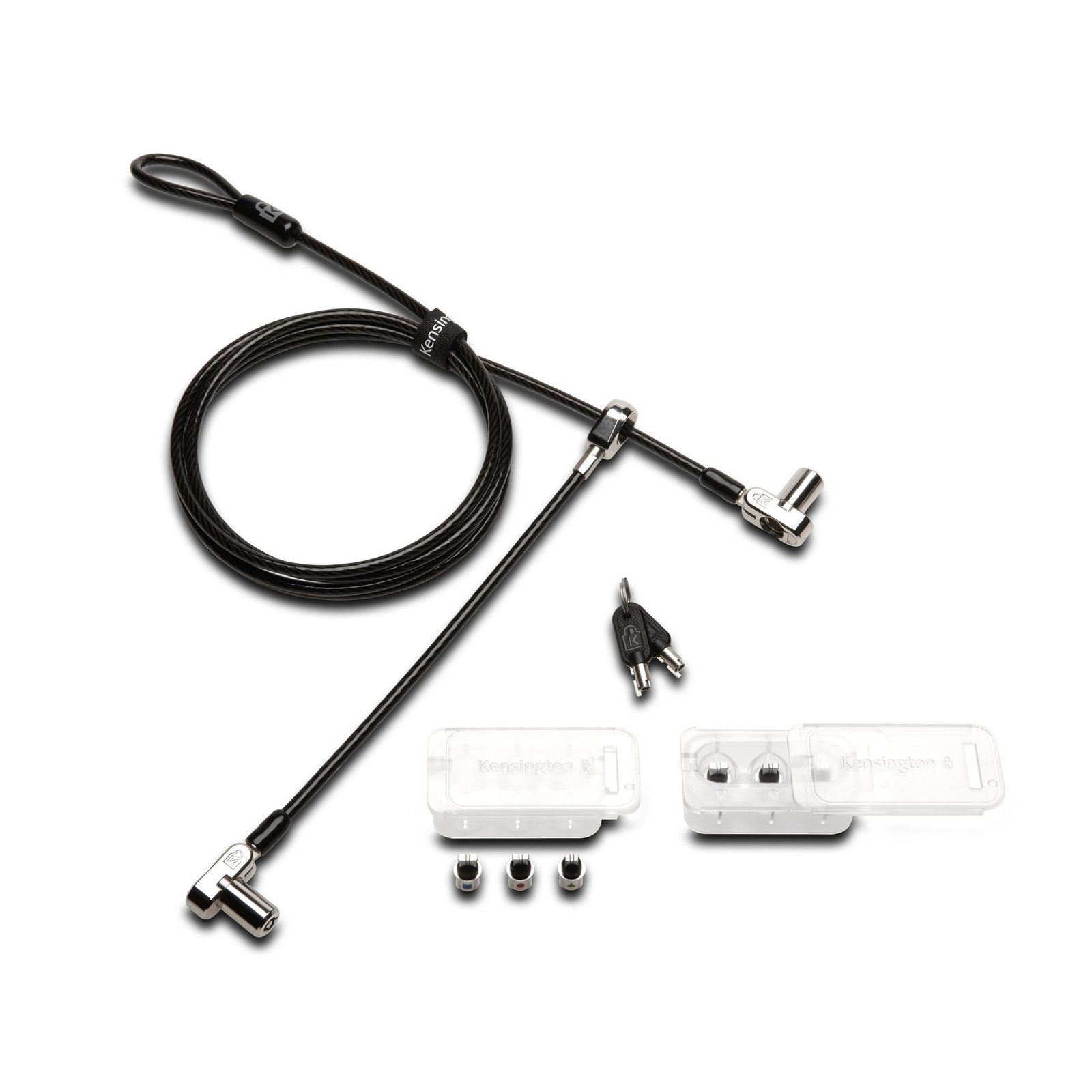 Kensington Universal 3-in-1 Keyed Cable Lock with Twin Lockheads K63380WW