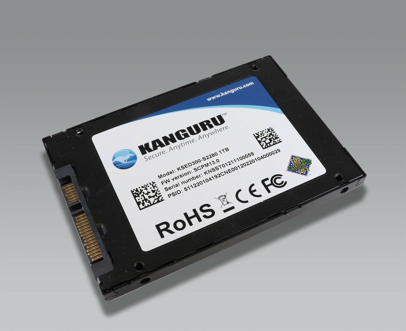 iStorage Kanguru Defender SED300 Hardware-Based Self-Encrypting Internal SATA SSD 500 GB | FIPS KSED300-SATA-500G