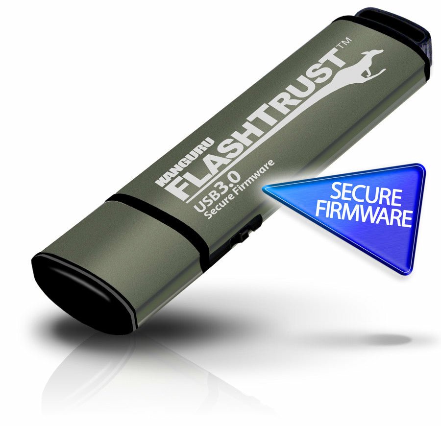 iStorage Kanguru FlashTrust™ USB 3.0 256 GB |Secure Flash Drive| Firmware | Physical Write Protect WP-KFT3-256G