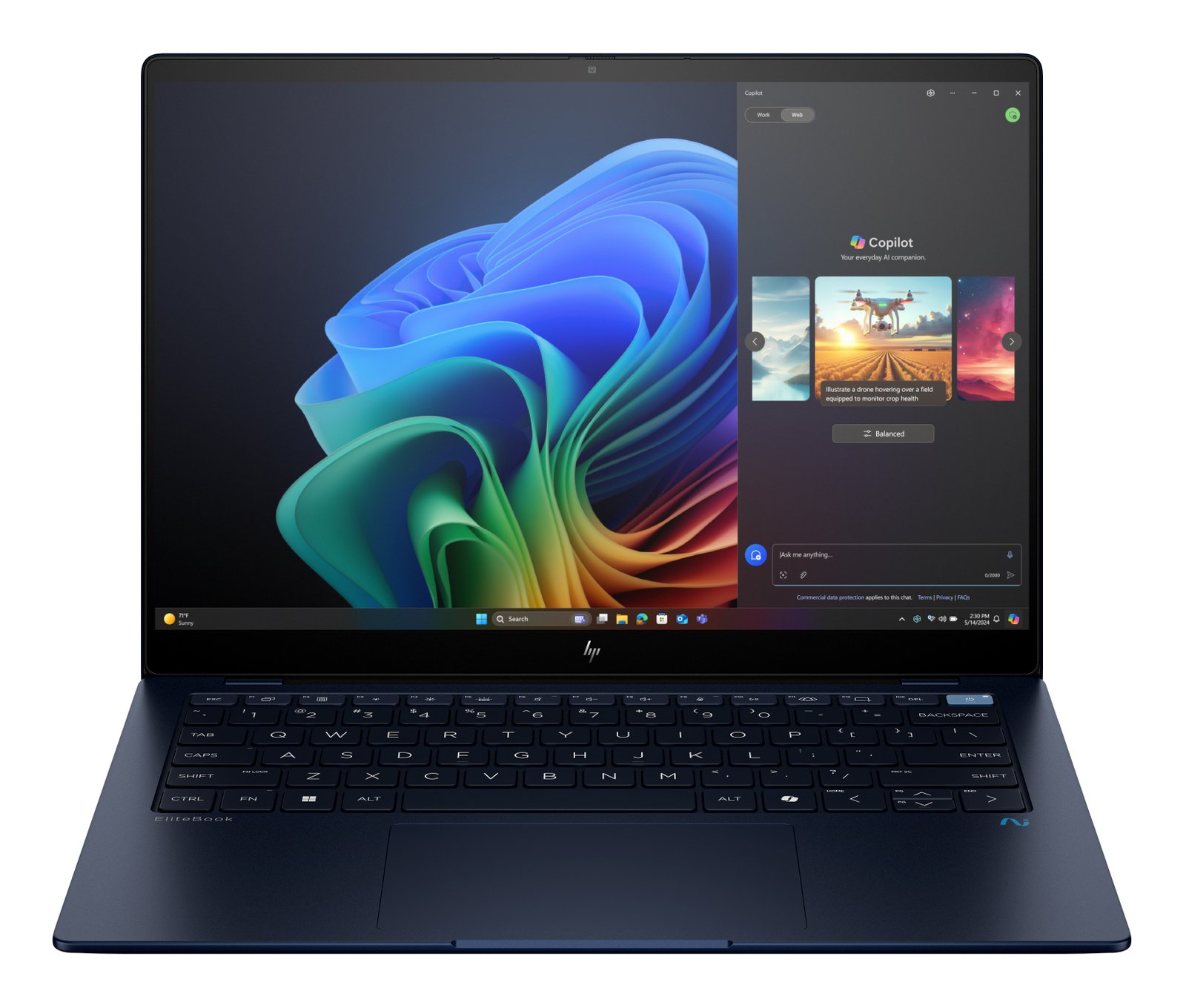 HP EliteBook Ultra G1q AI PC Snapdragon X1E-78-100 Laptop 35.6 cm (14") Touchscreen 2.2K 32 GB B13U5UT#ABA