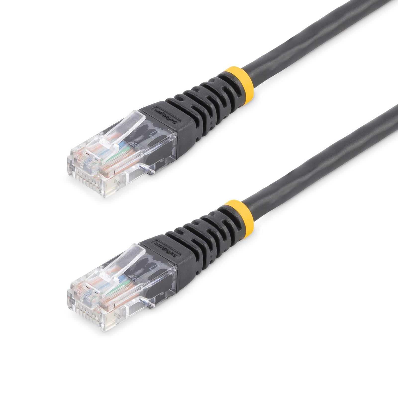 Startech Canada StarTech.com 50 ft Cat5e Black Molded RJ45 UTP Cat 5e Patch Cable - 50ft Cord M45PATCH50BK