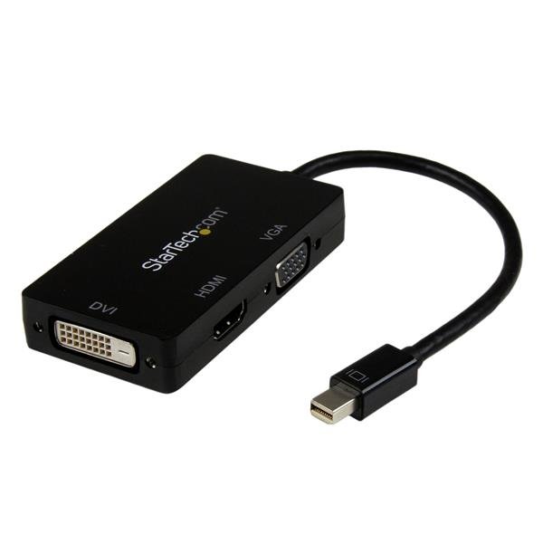 Startech Canada StarTech.com Travel A/V Adapter: 3-in-1 Mini DisplayPort to VGA DVI or HDMI MDP2VGDVHD