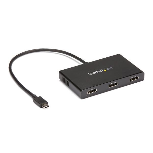 Startech Canada StarTech.com 3-Port Multi Monitor Adapter - USB-C to 3x HDMI Video Splitter - USB MSTCDP123HD