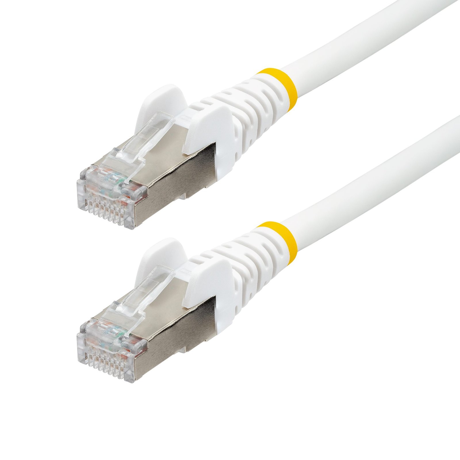 Startech Canada StarTech.com 1ft CAT6a Ethernet Cable - White - Low Smoke Zero Halogen (LSZH) - NLWH-1F-CAT6A-PATCH