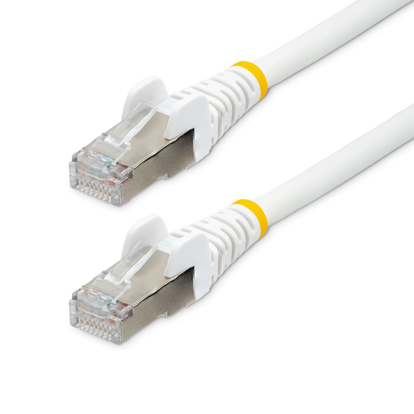 Startech Canada StarTech.com 8ft CAT6a Ethernet Cable - White - Low Smoke Zero Halogen (LSZH) - NLWH-8F-CAT6A-PATCH