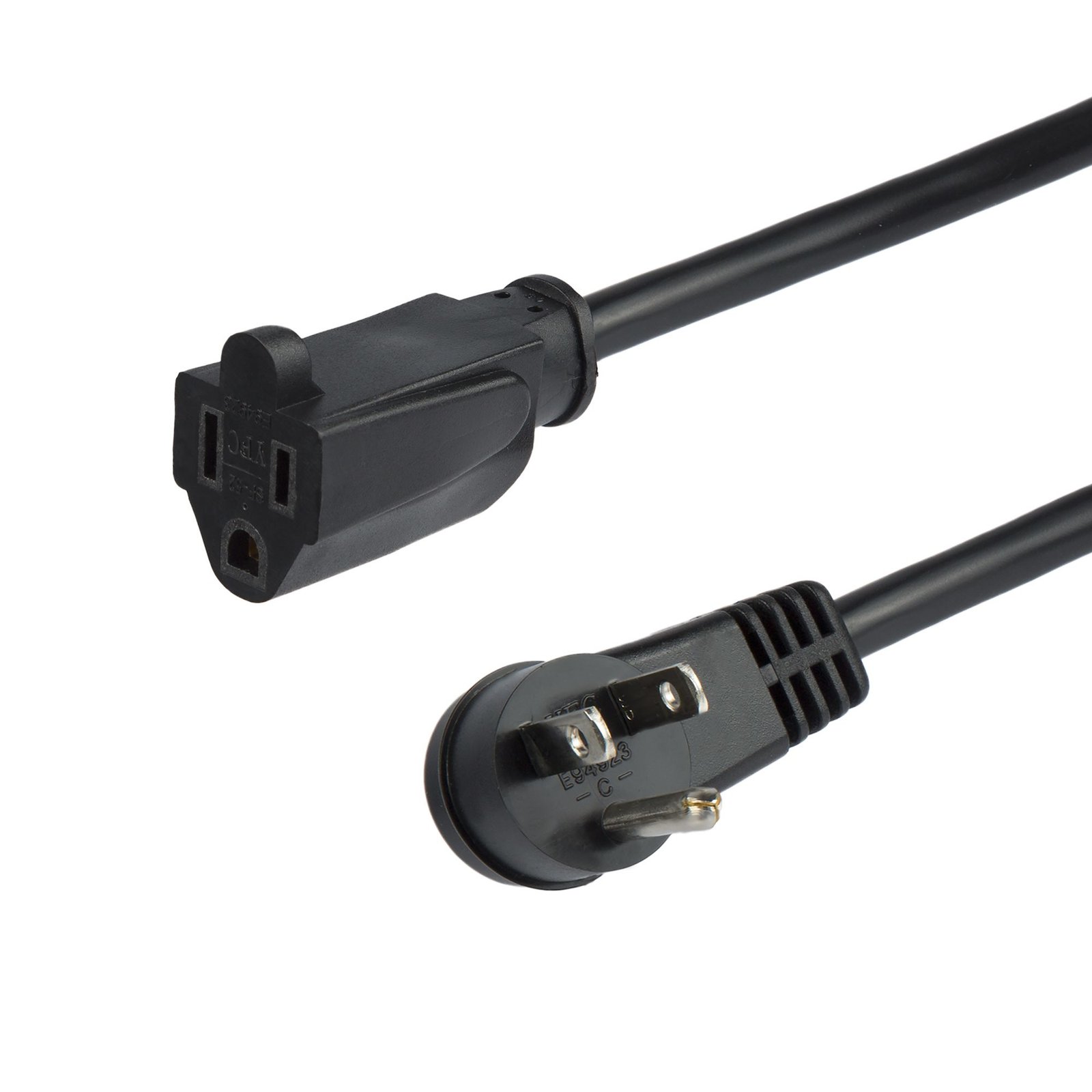 Startech Canada StarTech.com 3ft (1m) Power Extension Cord, Right Angle NEMA 5-15P to 5-15R, 13A PAC101R3